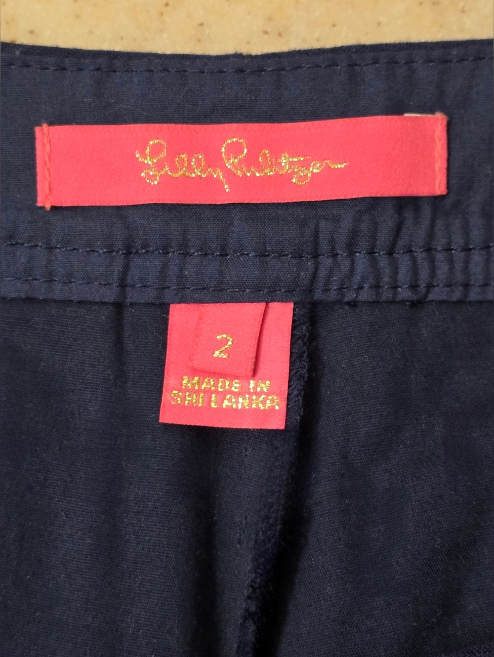 Lilly Pulitzer Colette Scallop Hem Skort Navy Size 2 - Picture 6 of 13